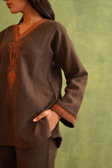 Safar Merino Wool Embroidered Firan Set