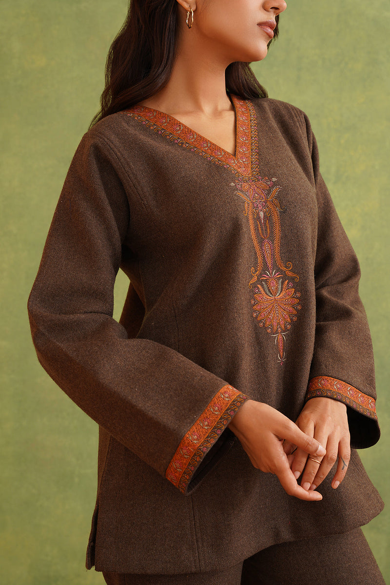 Safar Merino Wool Embroidered Firan Set