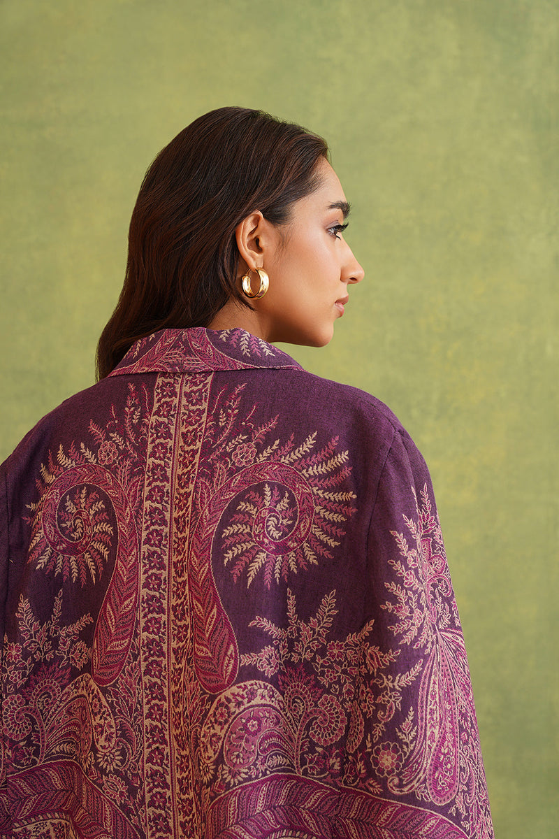 Purple Paisley Open Cape