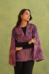 Purple Paisley Open Cape