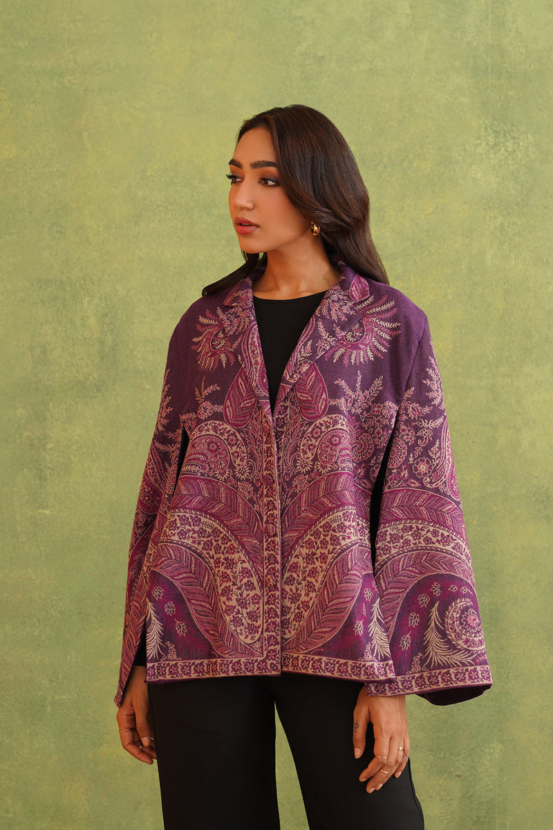 Purple Paisley Open Cape