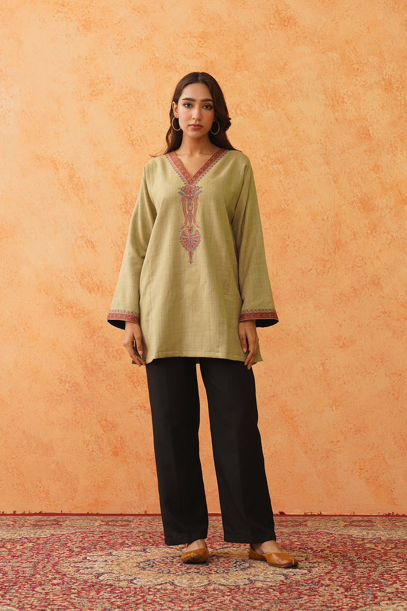 Safar Green Wool Top