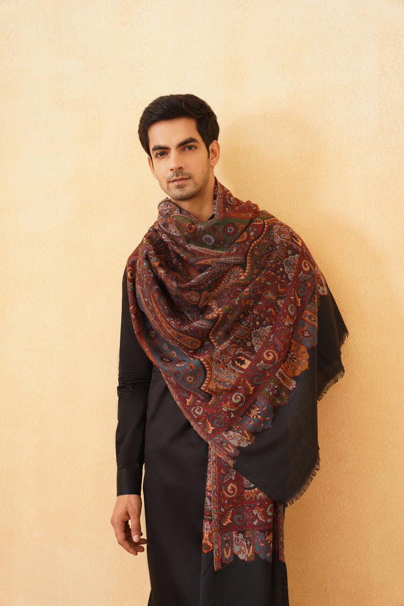 Regal Woven Shawl for Men