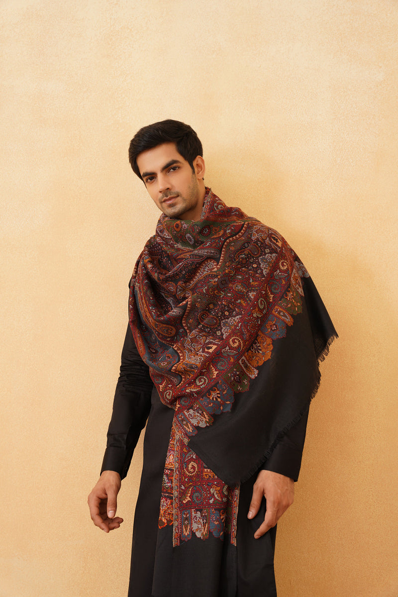 Regal Woven Shawl for Men