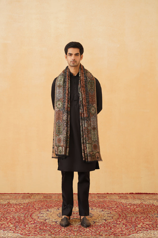 Abstract Woven Shawl for Men- Inchingindia