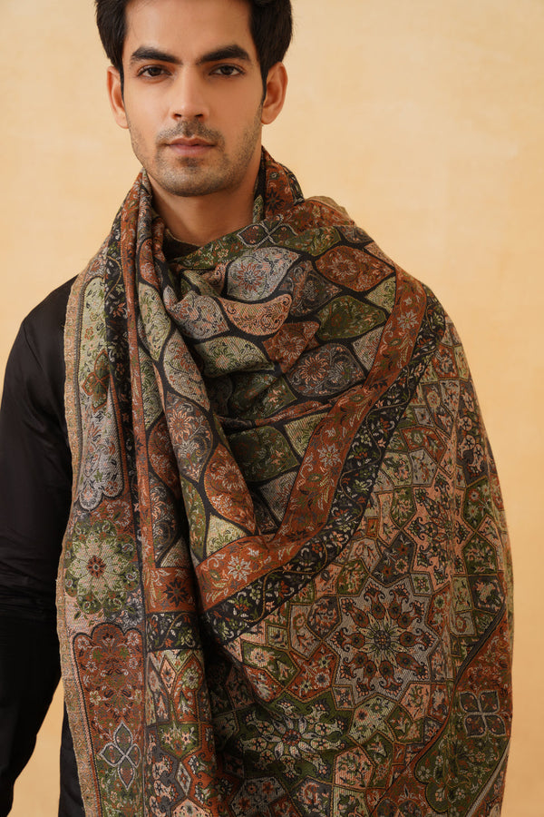 Abstract Woven Shawl for Men- Inchingindia