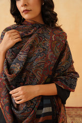 Paisley Jaal Black Shawls for Women Online