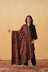 Multi Fusion Jamawar premium shawl for women