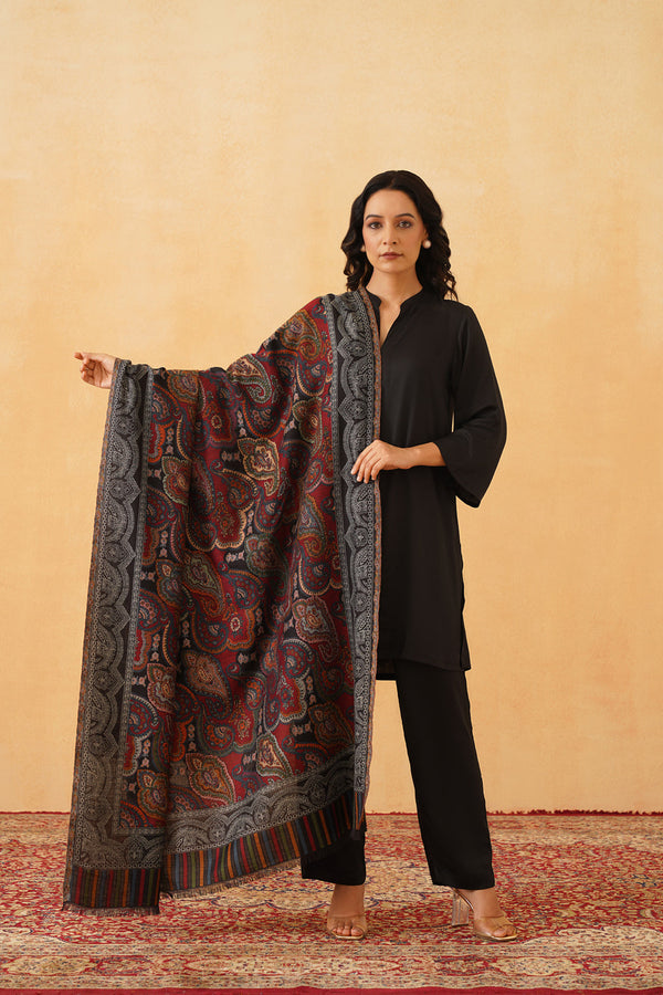 Paisley Indo Western Shawl for Women- Inchingindia