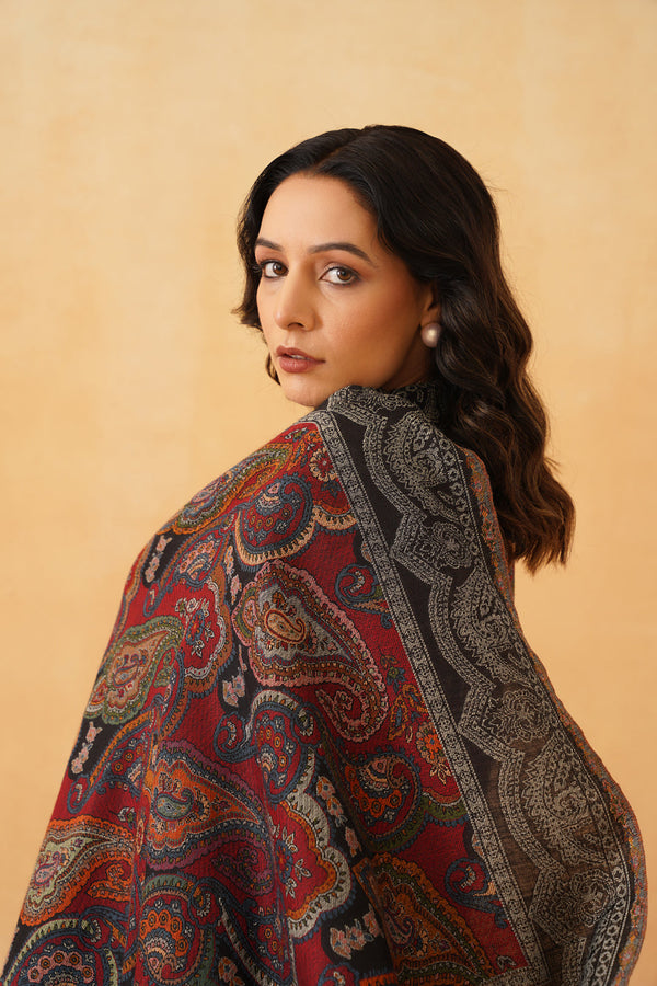 Paisley Indo Western Shawl for Women- Inchingindia