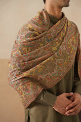 Light-Mustard Jamawar Stole