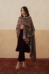Rangrez Multicolor Jamawar Shawl For Women