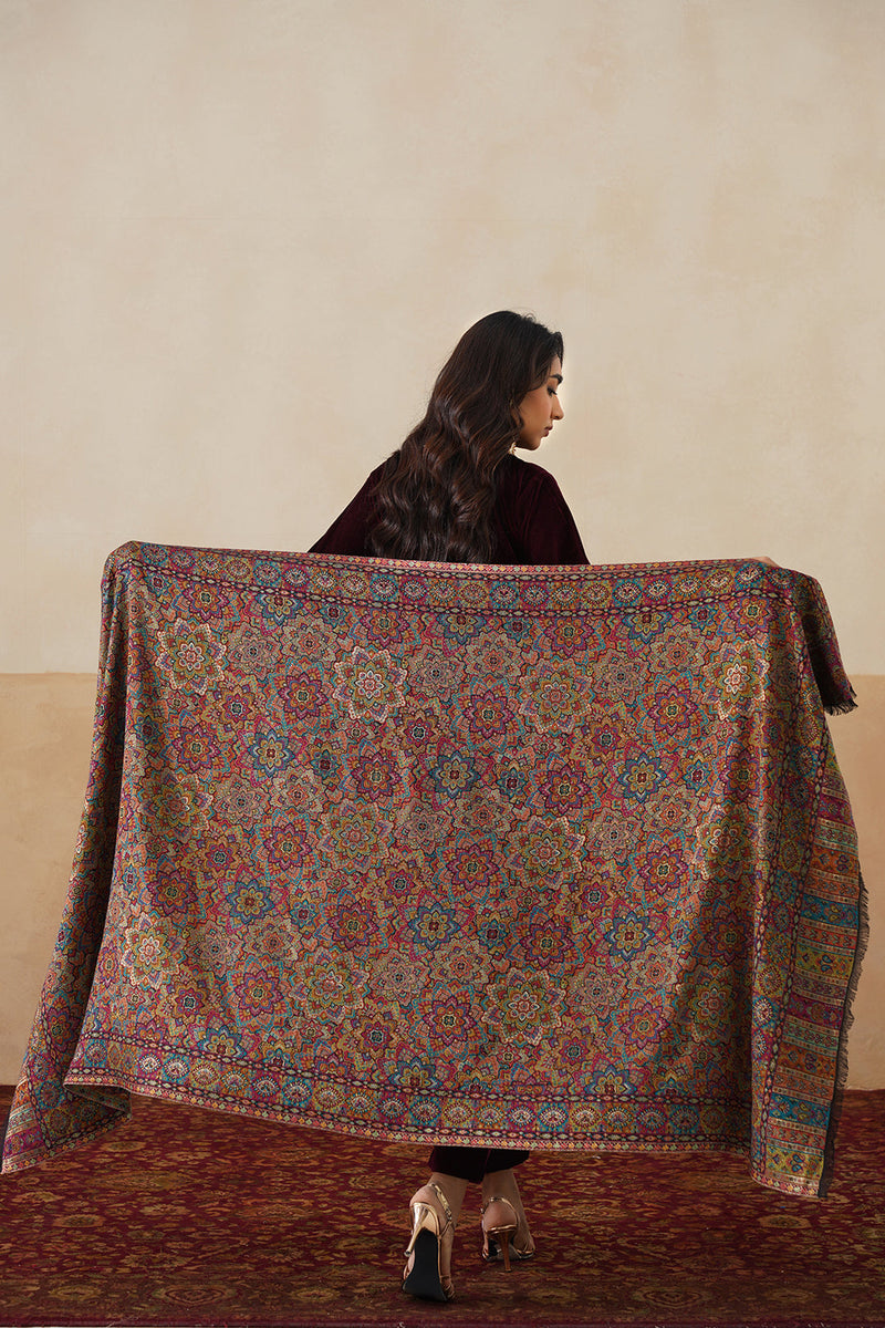 Rangrez Multicolor Jamawar Shawl For Women