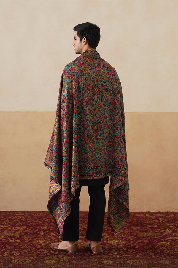 Rangrez Multicolor Jamawar Shawl