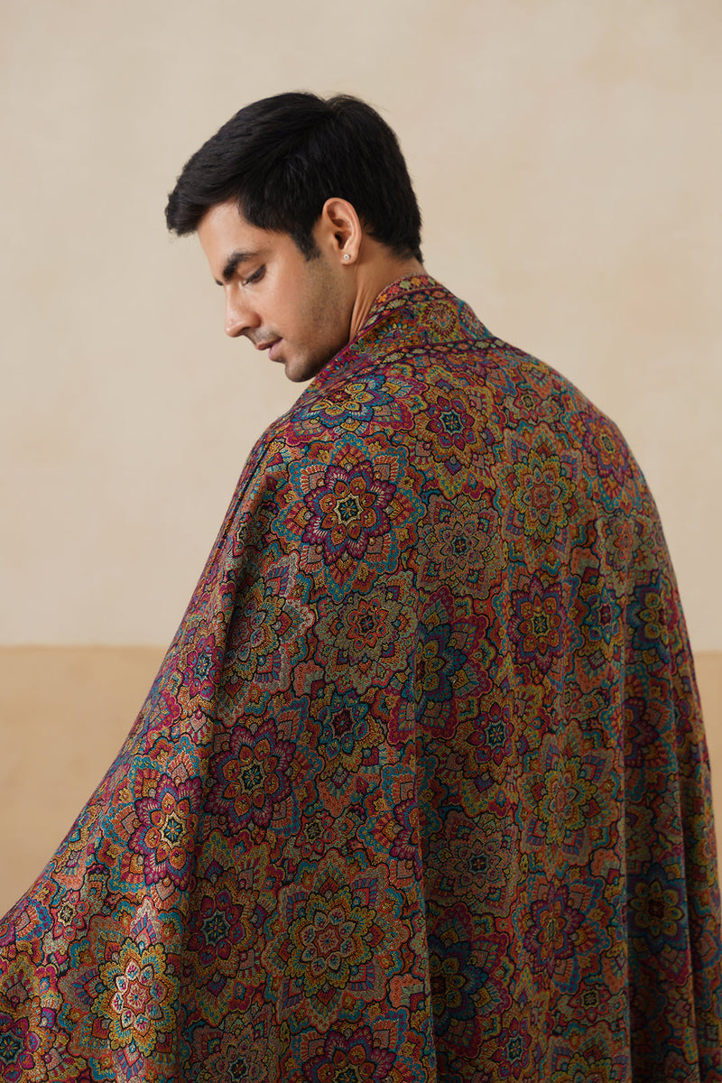 Rangrez Multicolor Jamawar Shawl