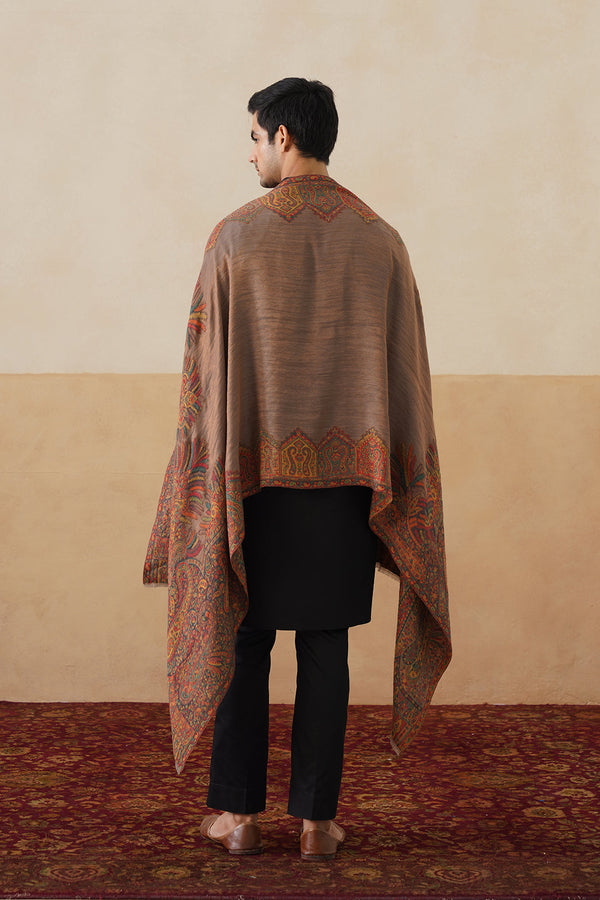 Vintage Motif Zari Shawl