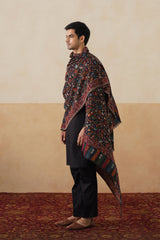 Gulistan Classic Kani Pashmina Shawl (Black)