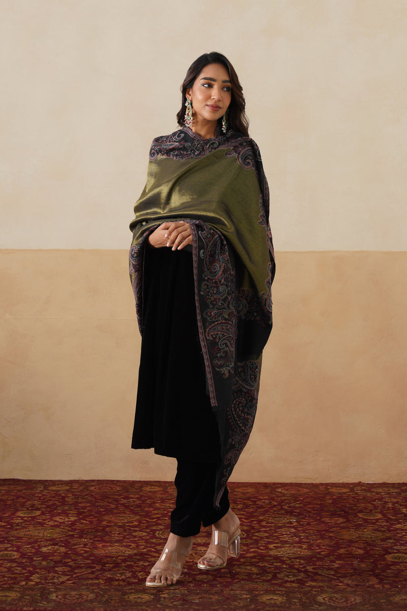 Antique Gold Paisley Drape