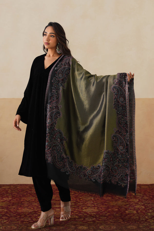 Antique Gold Paisley Drape