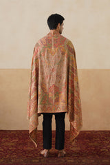 Mehrab Jamawar Paisley Shawl (Beige)
