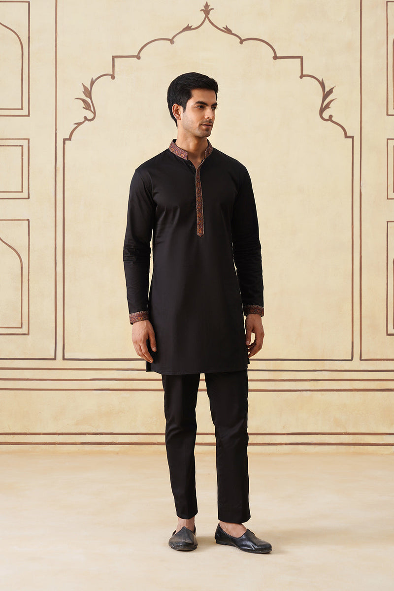 Meher Black Embroidered Kurta & Pant