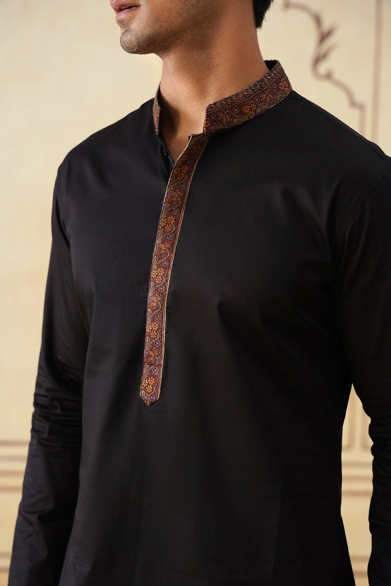Meher Black Embroidered Kurta & Pant