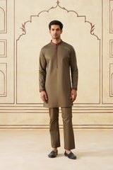 Meher Olive Embroidered Kurta & Pant