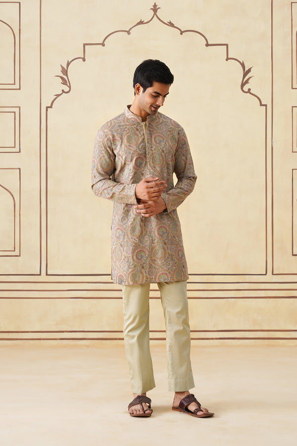 Meher Mint Green Embroidered Kurta & Pant