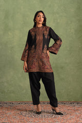 Aafreen Black Woven Set