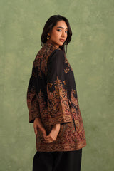 Aafreen Black Woven Set