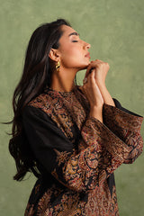 Aafreen Black Woven Set