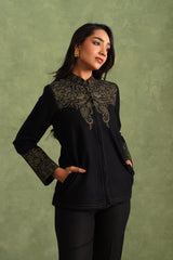 Merino Wool Black Jacket