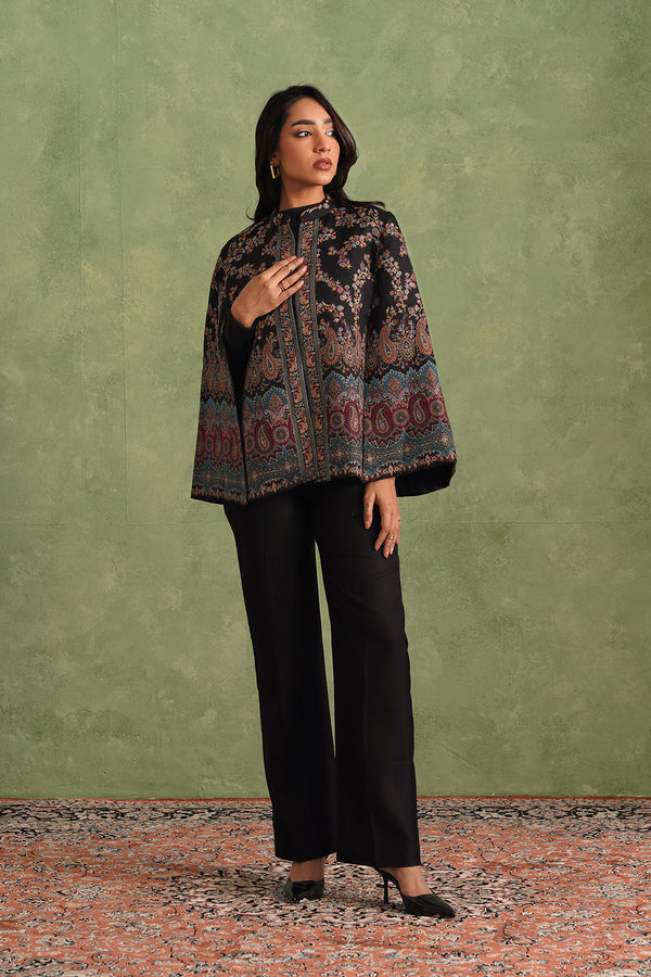 Aafreen Paisley Open Cape