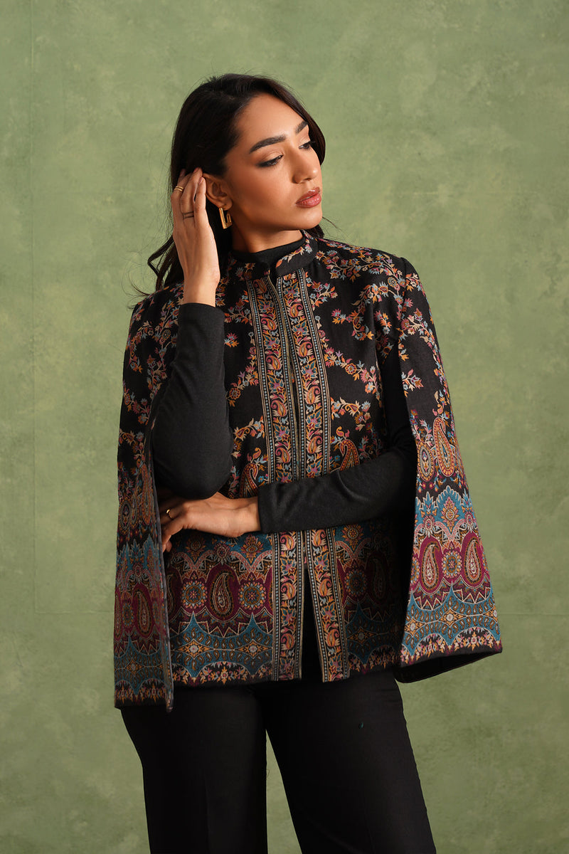Aafreen Paisley Open Cape