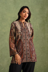 Cream Woven Dhoti Set