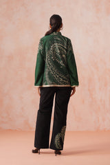 Bottle Green Woven Coat