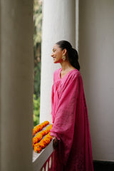 Utsav Pink Embroidered Suit Set for Women's 