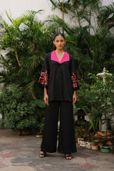 Fusion Black Embroidered Set