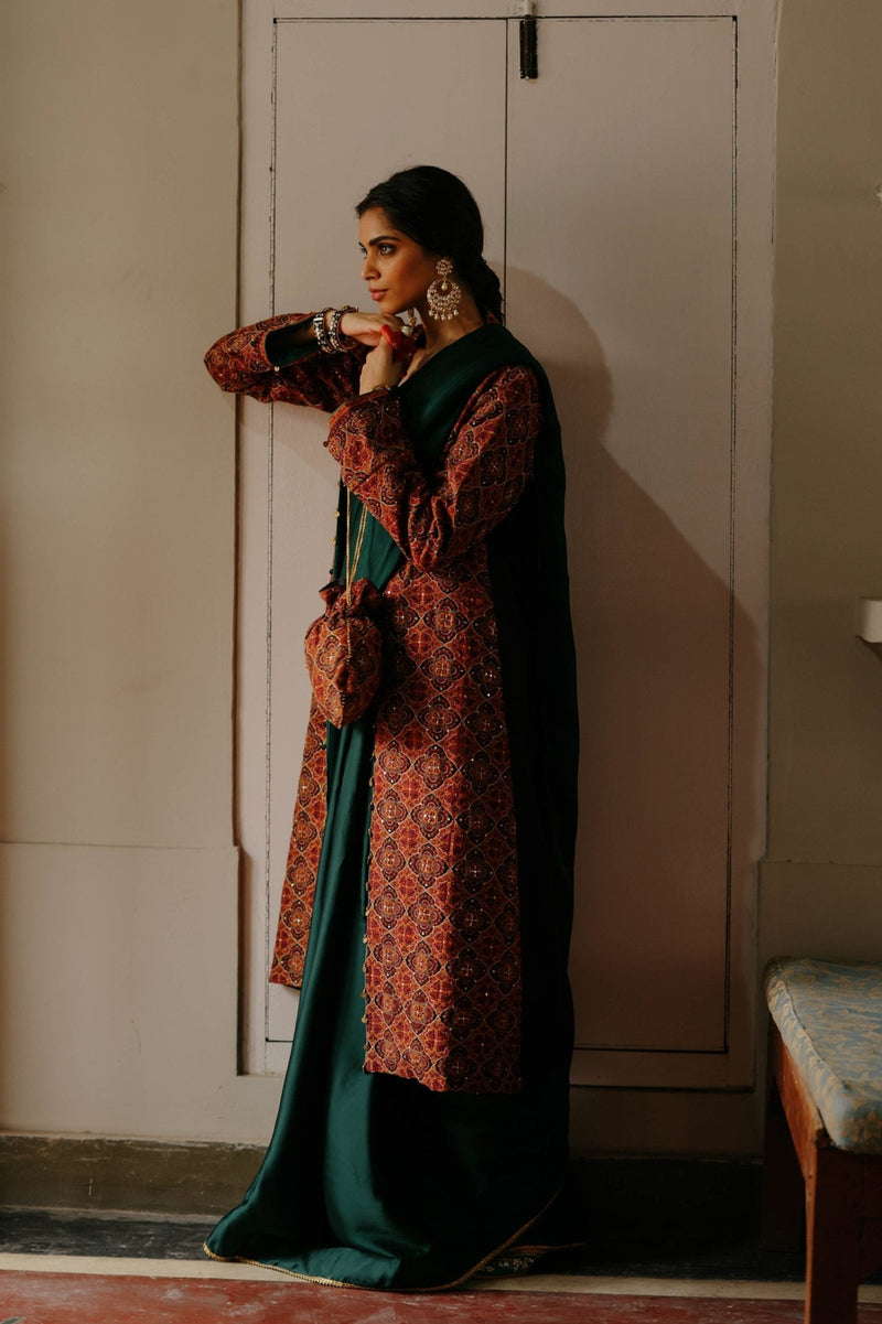 Parv Hand Embroidered Long Jacket