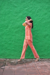 Peach Pastel Ombre Co-Ord  Set for women- inching india 