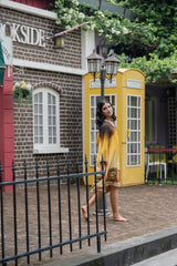 Beautiful Earth Tone Ombre Dress for women-Inching India 