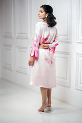 Pink Floral Printed Dress for women- inching India