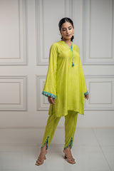 latest  Meadow Green Suit Set for women - inching india 
