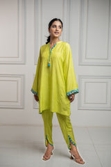 latest  Meadow Green Suit Set for women - inching india 