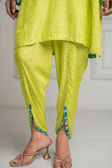 latest  Meadow Green Suit Set for women - inching india 