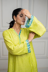 latest  Meadow Green Suit Set for women - inching india 
