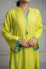latest  Meadow Green Suit Set for women - inching india 