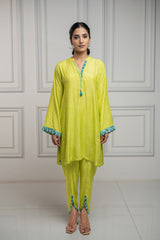 latest  Meadow Green Suit Set for women - inching india 