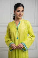 latest  Meadow Green Suit Set for women - inching india 