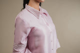 Seher Light Pink Embroidered Dhoti Set